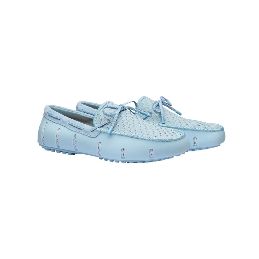 Swims Woven Driver Shoe Loafer Woven Men Ice Blue 10 NWOT